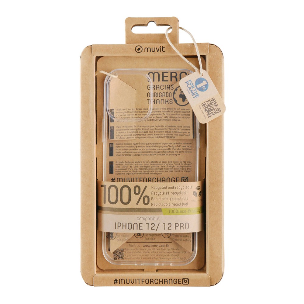 Husă pentru Mobil Muvit for Change iPhone 12/12 Pro Transparent