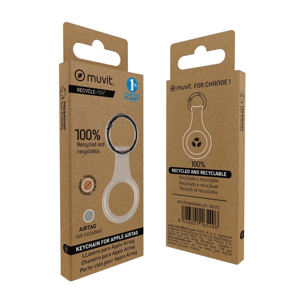 Breloc Muvit for Change Negru Husă AirTag