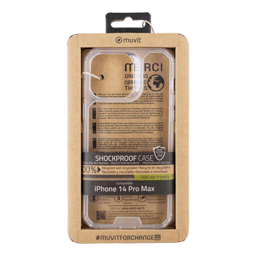 Husă pentru Mobil Muvit for Change iPhone 14 Pro Max Transparent