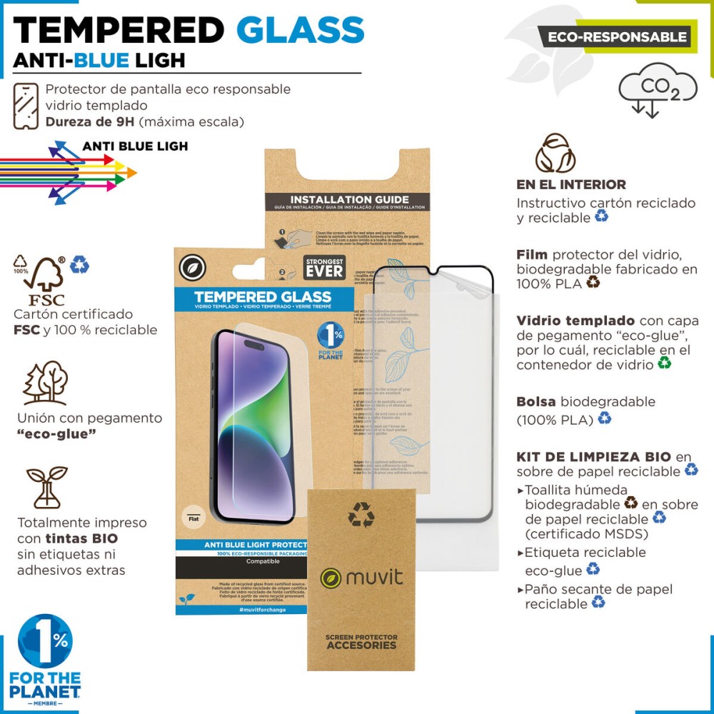 Protector de Ecran pentru Mobil Muvit for Change