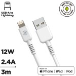 Cablu USB la Lightning Muvit for Change Alb