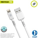 Cablu USB la Lightning Muvit for Change Alb
