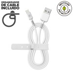 Cablu USB la Lightning Muvit for Change Alb