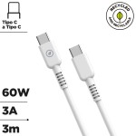 Cablu USB-C la USB-C Muvit for Change Alb 3 m