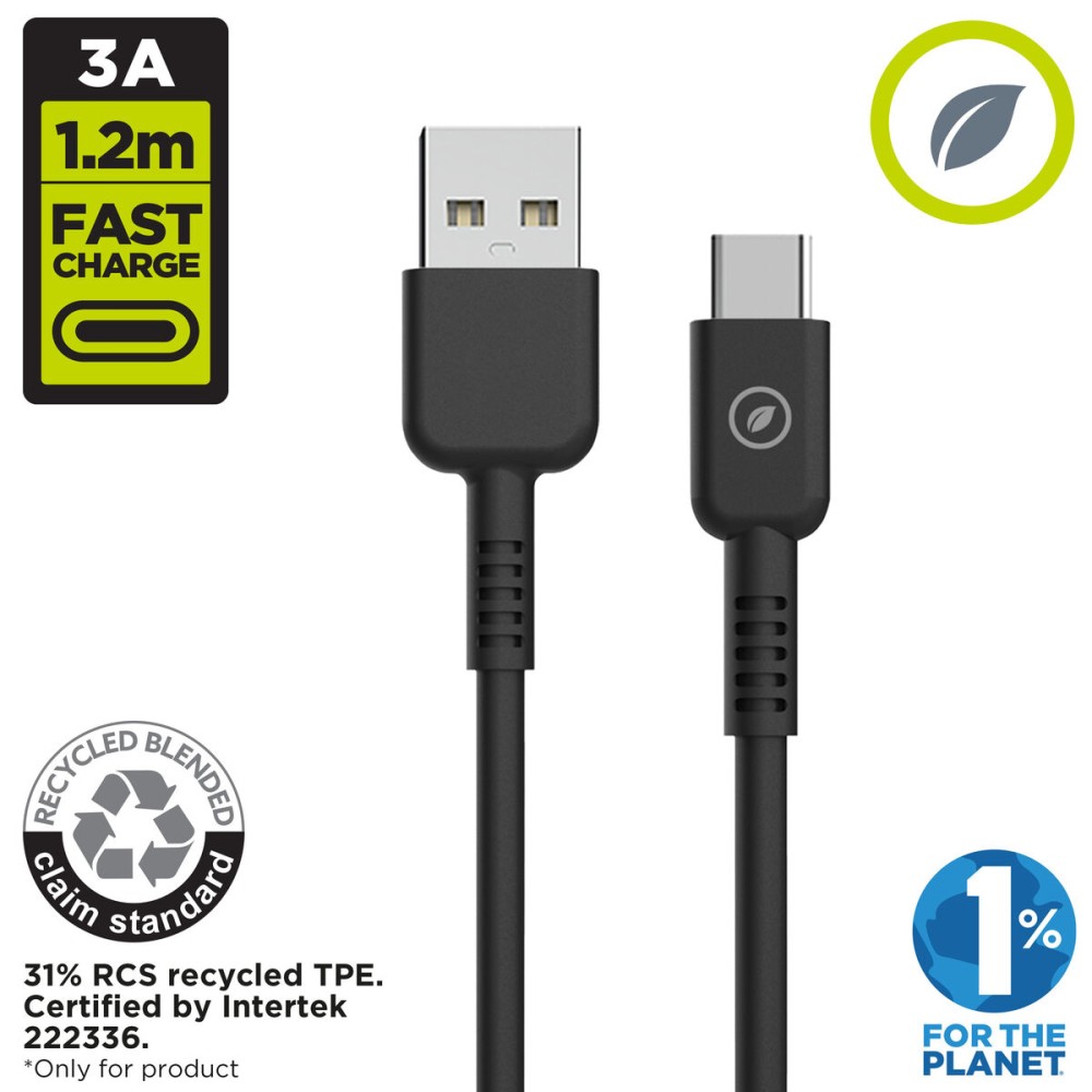 Cablu USB la Lightning Muvit for Change Negru 1,2 m