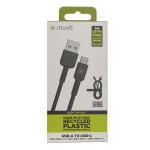Cablu USB la Lightning Muvit for Change Negru 1,2 m