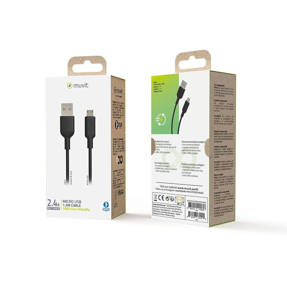 Cablu Micro USB Muvit MCUSC0014 Negru 1,2 m