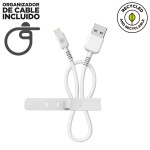 Cablu USB la Lightning Muvit for Change Alb