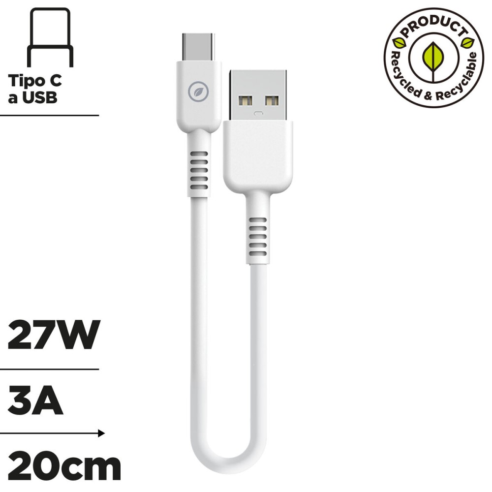 Cablu USB Muvit Alb 20 cm