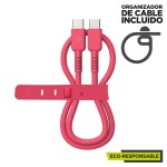Cablu USB-C la USB-C Muvit for Change Magenta 0,2 m
