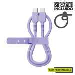 Cablu USB-C la USB-C Muvit for Change Lavandă 1,2 m