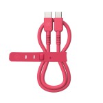 Cablu USB-C la USB-C Muvit for Change Magenta 1,2 m