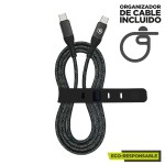 Cablu USB-C la USB-C Muvit for Change Negru 1,2 m