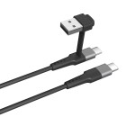Cablu USB A la USB-C Muvit for Change Negru