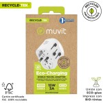 Adaptor universal pentru priză, de voiaj Muvit MCADP0006 Alb 150 W 15 w