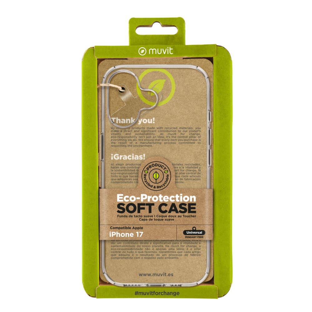 Husă pentru Mobil Muvit for Change iPhone 17 Transparent
