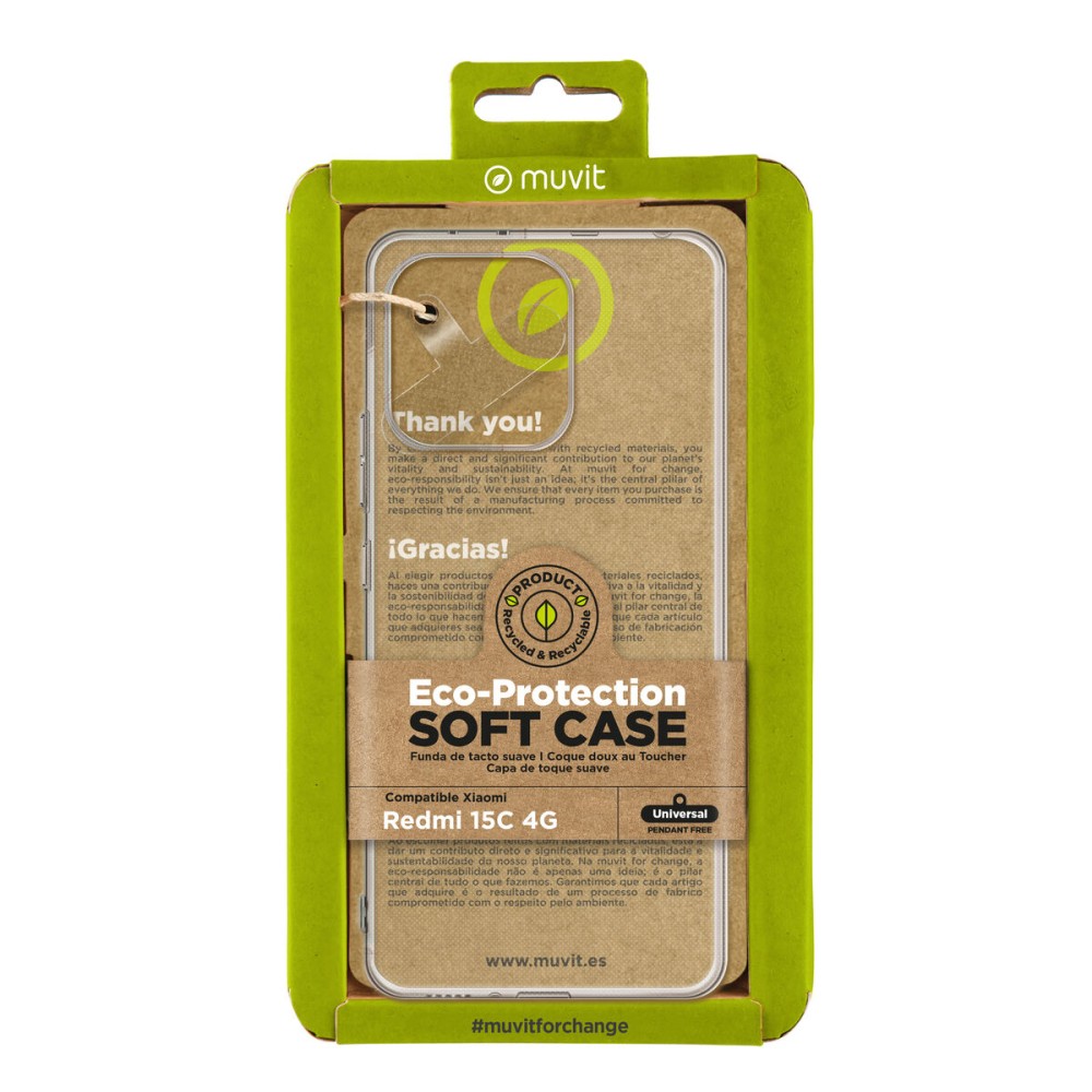 Husă pentru Mobil Muvit for Change Redmi 15C 4G Transparent