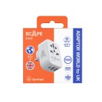 Hoț de priză Scape Travel 830C-UK Plastic 150 W