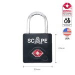 Lacăt cu cheie Scape Travel TSA-K02 Metal Dreptunghiular