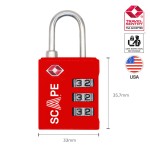 Lacăt cu cifru Scape Travel TSA-001 2 Piese