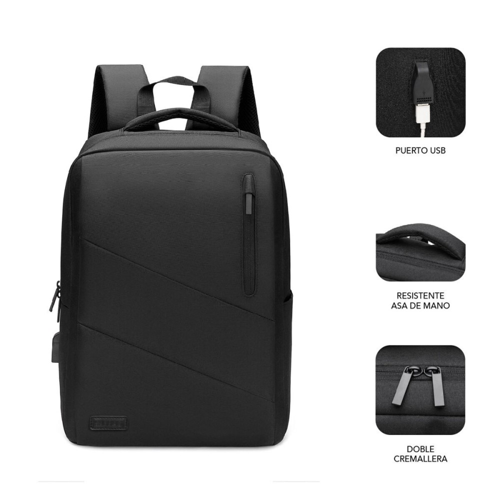 Rucsac cu Power Bank și Compartiment pentru Tabletă și Laptop Subblim Oxford