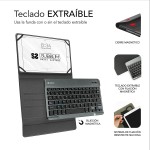 Husă pentru Tabletă și Tastatură Subblim SUB-KT2-BT0001 Negru Gri Qwerty Spaniolă
