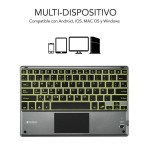 Tastatură Bluetooth cu Suport pentru Tabletă Subblim SUB-KBT-SMBT51 Gri Multicolor Qwerty Spaniolă