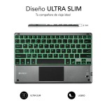 Tastatură Bluetooth cu Suport pentru Tabletă Subblim SUB-KBT-SMBT51 Gri Multicolor Qwerty Spaniolă