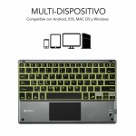 Tastatură Bluetooth cu Suport pentru Tabletă Subblim SUB-KBT-SMBT51 Gri Multicolor Qwerty Spaniolă