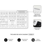 Tastatură și Mouse Fără Fir Subblim SUBKBC-CSSW11 Alb Qwerty Spaniolă