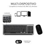 Tastatură și Mouse Fără Fir Subblim SUBKBC-DCEP20 Gri Qwerty Spaniolă