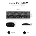 Tastatură și Mouse Fără Fir Subblim SUBKBC-DCEP20 Gri Qwerty Spaniolă
