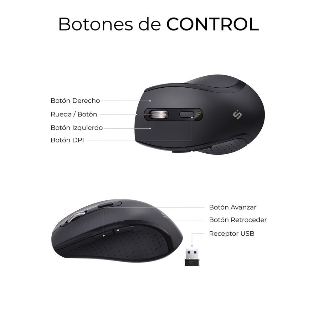 Tastatură și Mouse Subblim SUBKBC-DCOPW2 Negru Spaniolă Qwerty Spaniolă QWERTY
