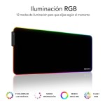Covoraș de șoarece Subblim SUBMP-02RGB01 Negru Multicolor