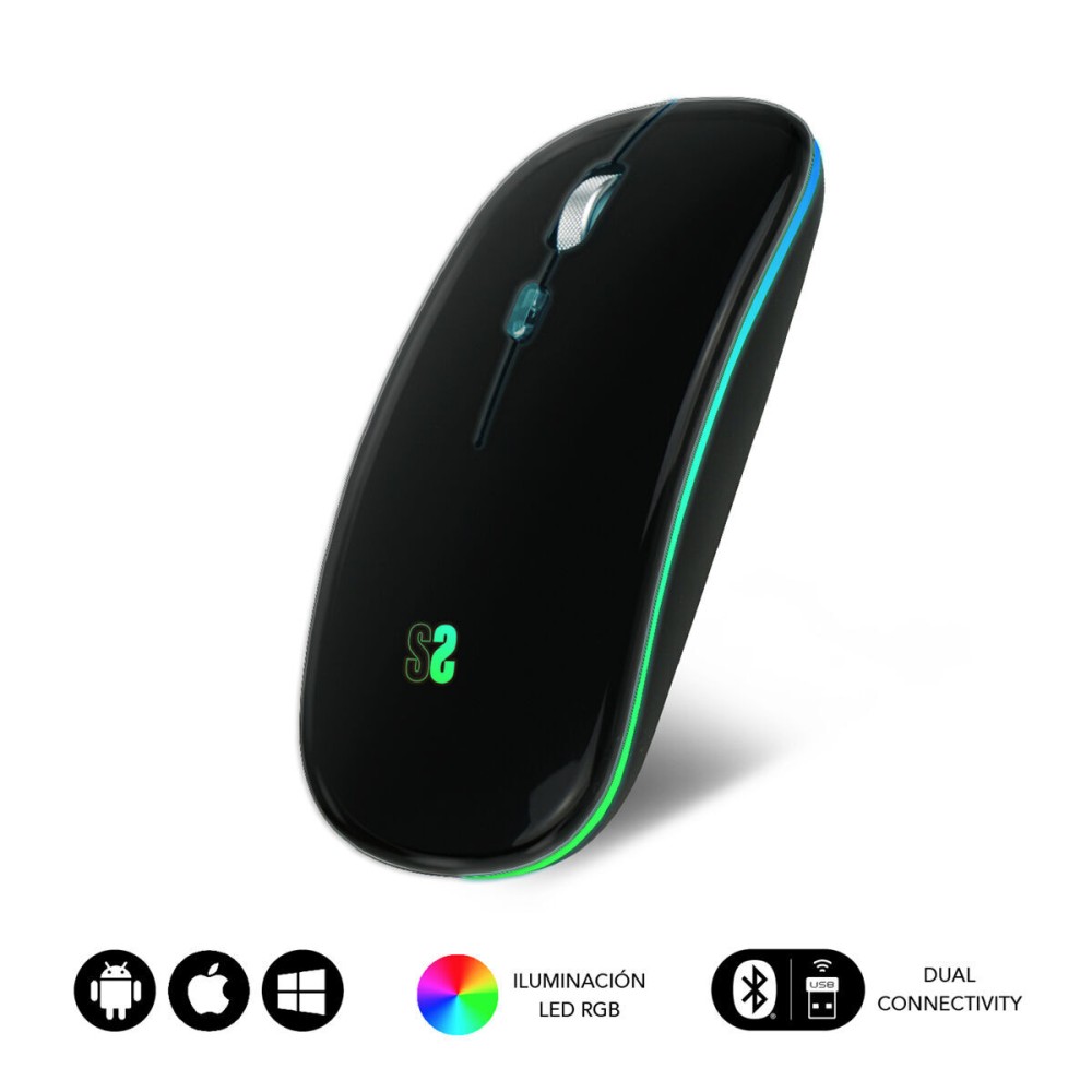 Mouse Bluetooth Fără Fir Subblim SUBMO-LDFLAT1 Negru 1600 dpi