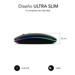 Mouse Bluetooth Fără Fir Subblim SUBMO-LDFLAT1 Negru 1600 dpi