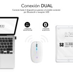 Mouse Bluetooth Fără Fir Subblim SUBMO-LDFLAT2 Alb 1600 dpi
