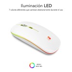 Mouse Bluetooth Fără Fir Subblim SUBMO-LDFLAT2 Alb 1600 dpi