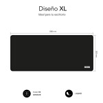 Mouse și mouse pad pentru jocuri Subblim Harm XL Negru