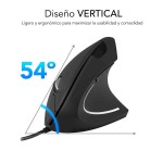 Mouse Ergonomic Optic Subblim SUBMO-EDGVU01 Negru 1600 dpi