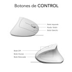 Mouse Ergonomic Optic Subblim SUBMO-EDGVU02 Alb 1600 dpi