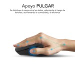 Mouse Fără Fir Subblim SUBMO-EDCUR01 Negru 1600 dpi