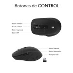 Mouse Fără Fir Subblim SUBMO-EDCUR01 Negru 1600 dpi