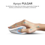 Mouse Fără Fir Subblim SUBMO-EDCUR02 Alb 1600 dpi