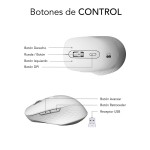 Mouse Fără Fir Subblim SUBMO-EDCUR02 Alb 1600 dpi