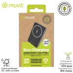 Powerbank Muvit for Change Negru Aluminiu 10000 mAh