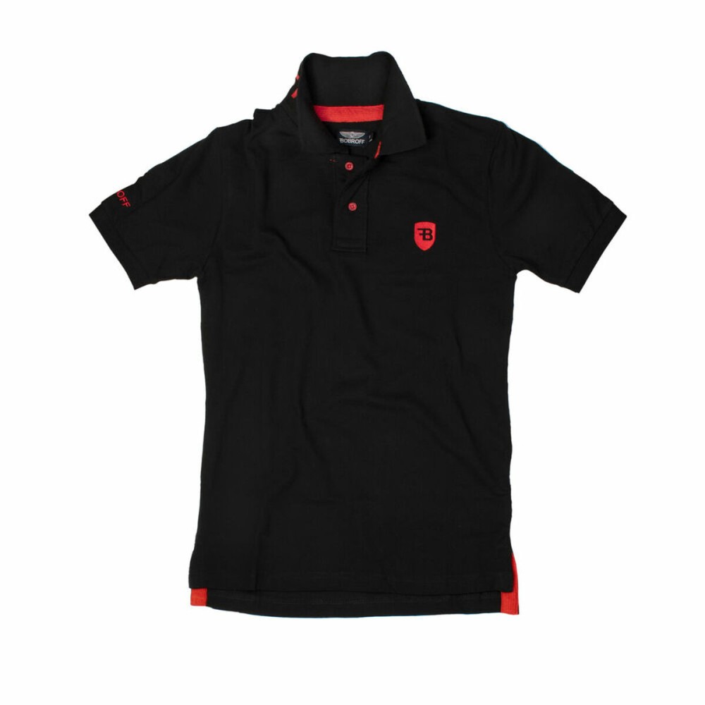 Tricou Polo cu Mânecă Scurtă Bărbați Bobroff Negru
