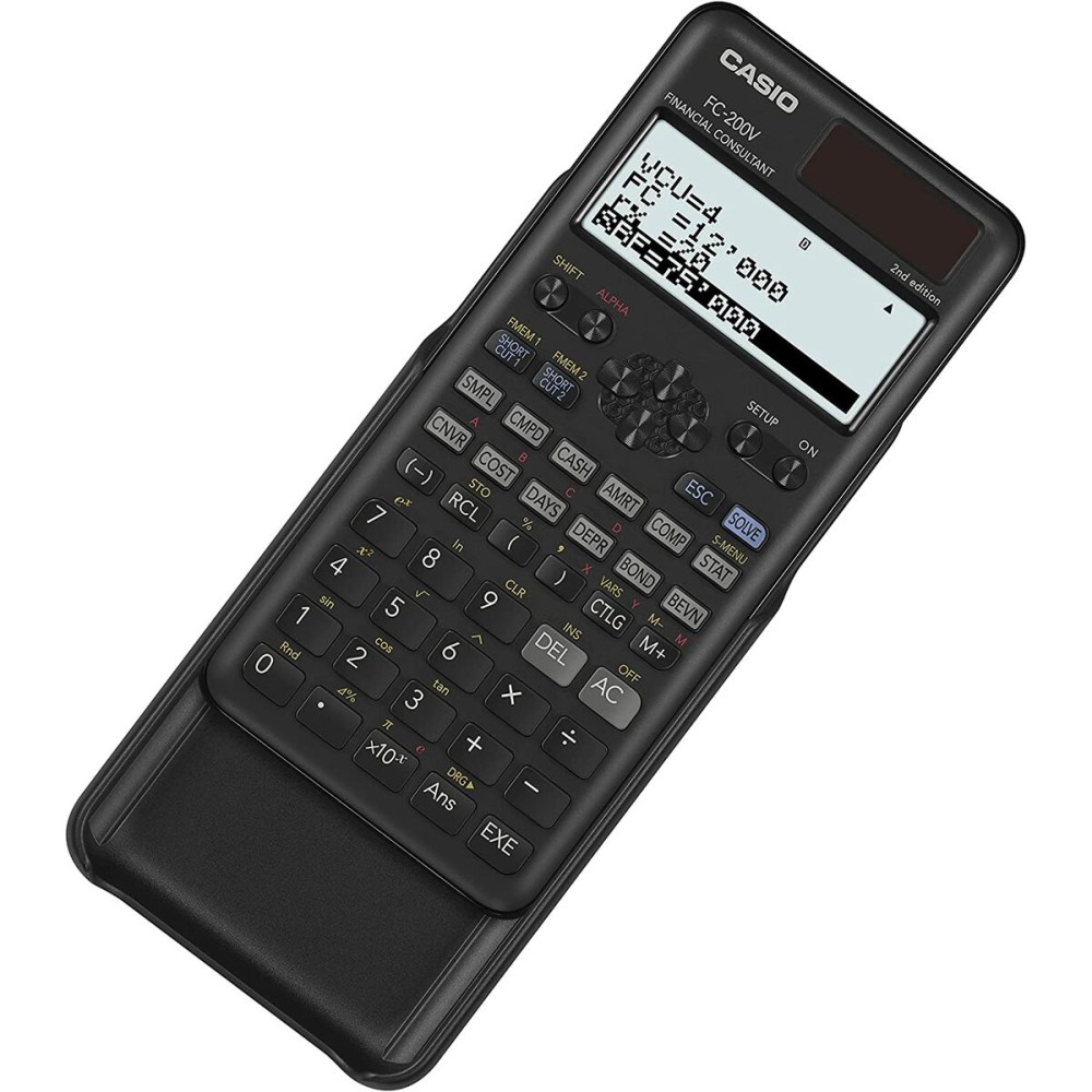 Calculator Casio FC-200V-2-W-ET Negru Plastic 16,2 x 7,7 x 1,1 cm
