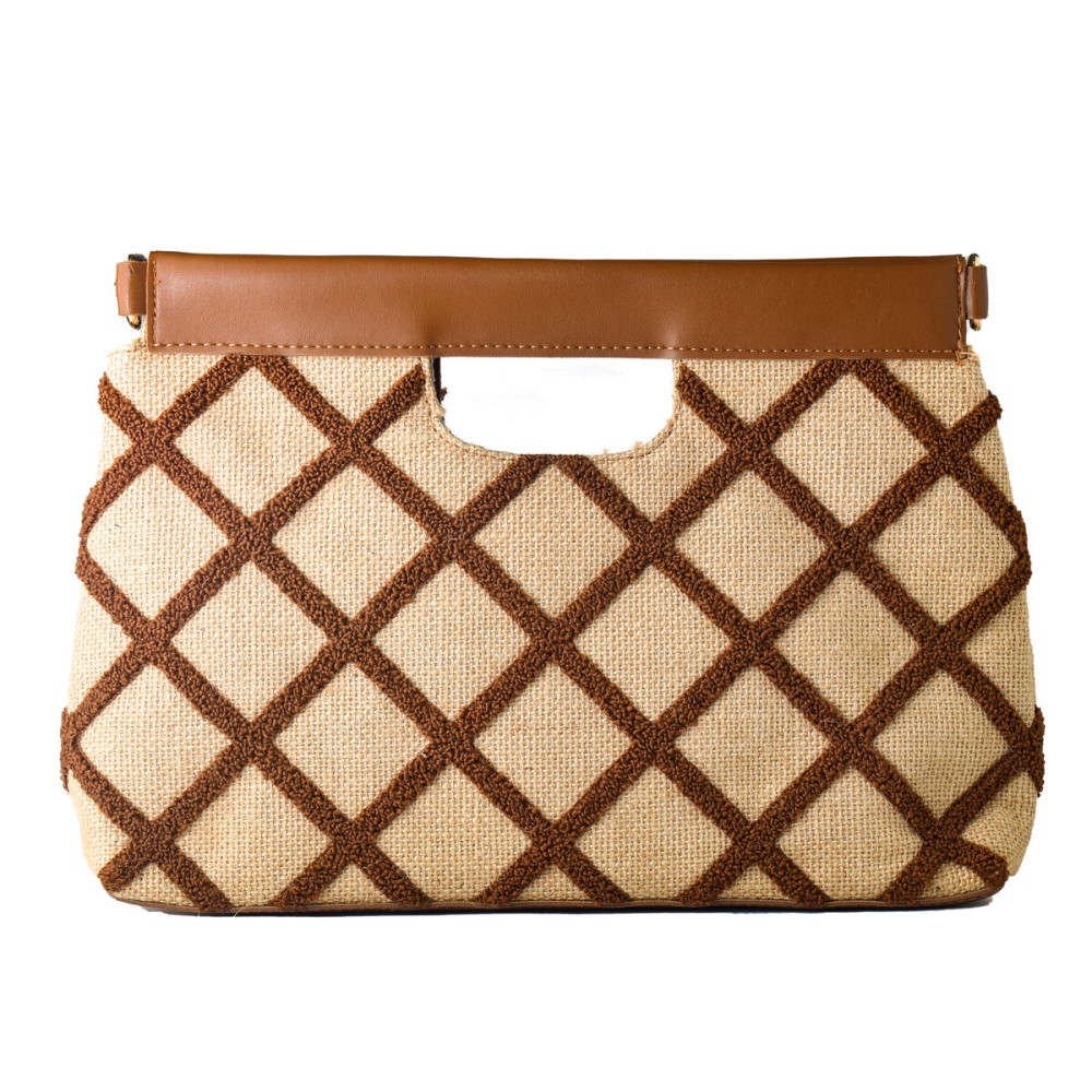 Geantă Damă Laura Ashley VALETTA-QUILTED-TAN Maro 30 x 20 x 9 cm