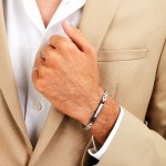 Brățară Bărbați Maserati Oțel inoxidabil 21,5 cm Argintiu